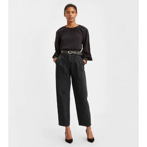 Levi’s 80s Balloon Jeans Black High Rise NWT Size 25 Vintage Vibe - Picture 10 of 11